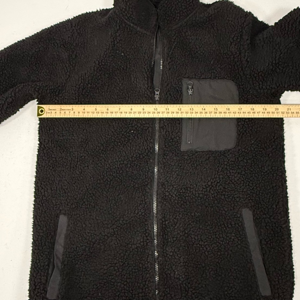 Gorpcore Full Zip Black Sherpa Fleece Utility Jacket Size M Medium - Picture 4 of 9